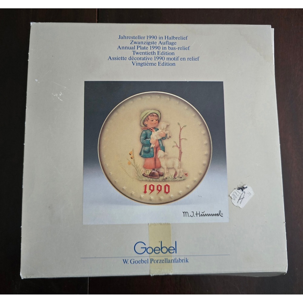 Goebel W.Germany 1990 Annual Plate M.J.Hummel 20th Edition Little Shepherds Boy‎